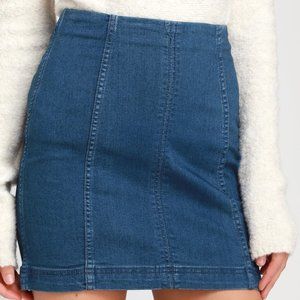 Modern Femme Dark Wash Denim Mini Skirt